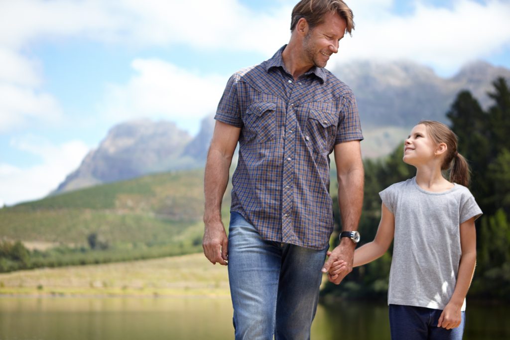 father-daughter-holding-hands-by-lake-bonding-nature-camping-with-holiday-travel-family-time-love-support-trust-man-young-girl-outdoor-adventure-fresh-air